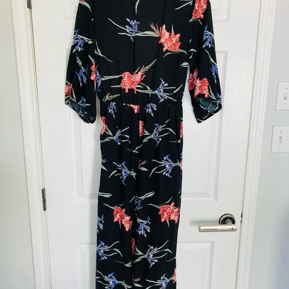 Jaase women’s black floral romper large - Picture 5 of 8